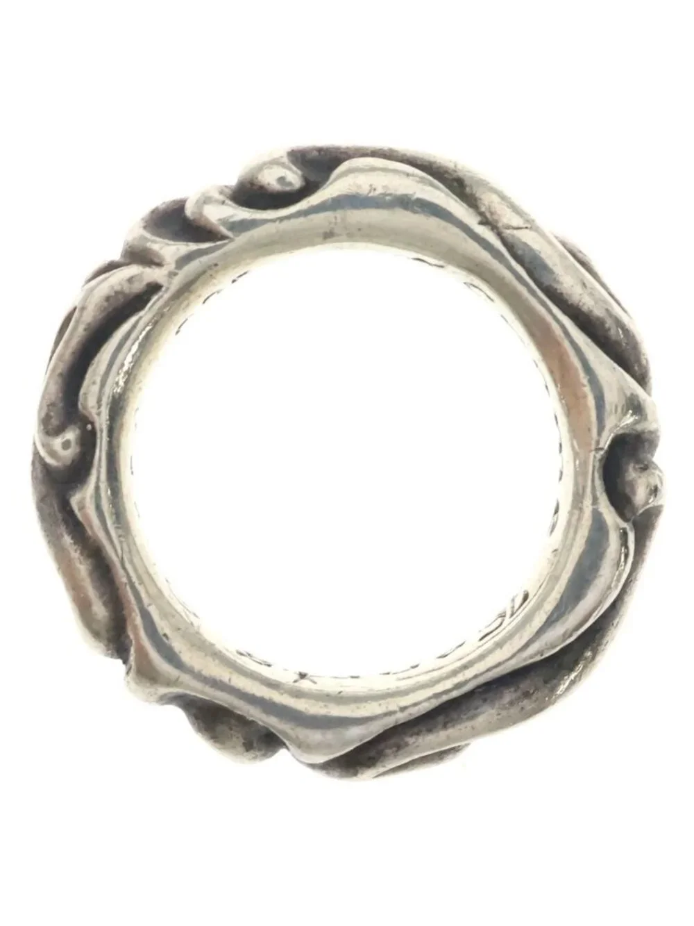 Chrome Hearts Scrl Band Scroll Ring Silver